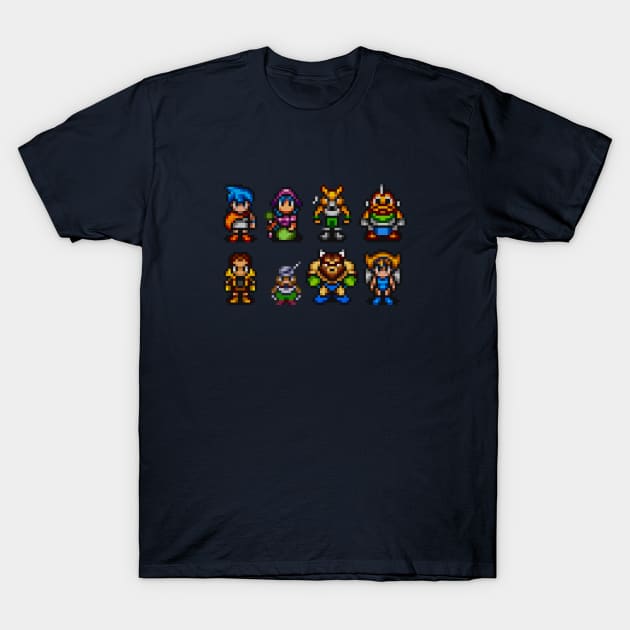 16 bit heroes T-Shirt by Pixelblaster